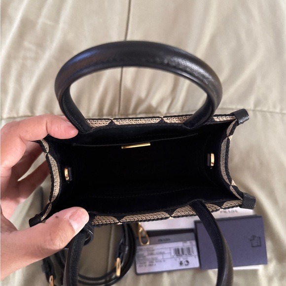 Prada Symbole embroidered fabric mini bag - Picture 7 of 9